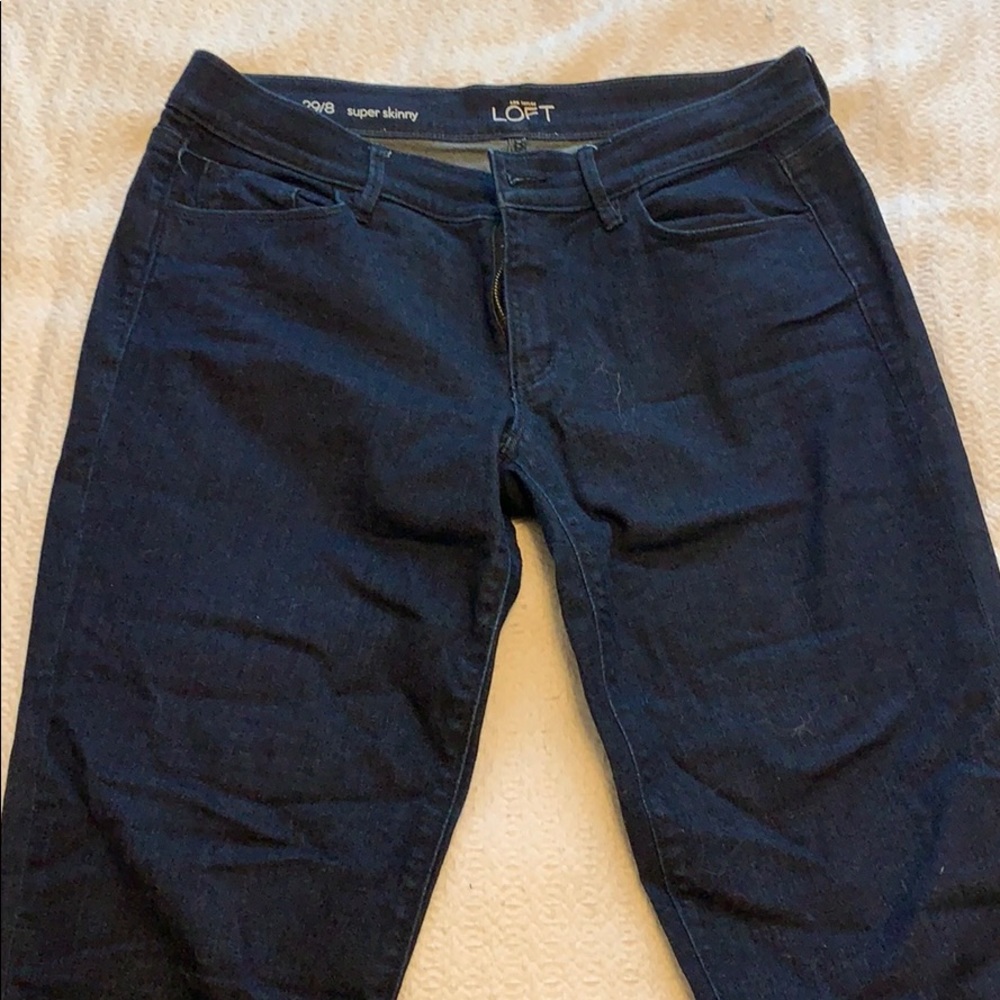 Loft Dark Super Skinny Jeans